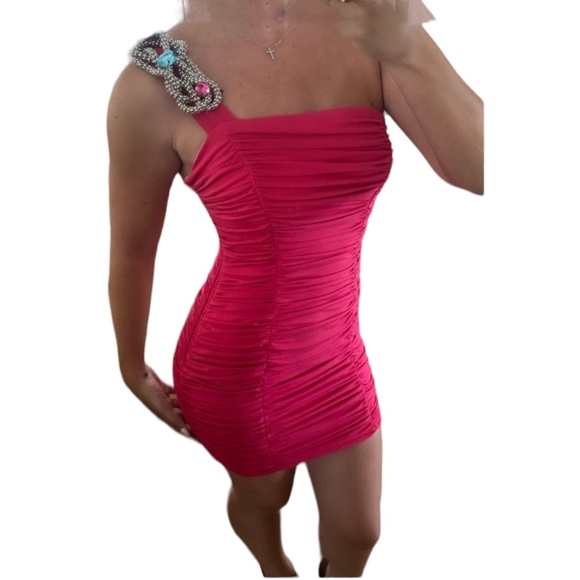 Jovani One Shoulder Mini - Picture 1 of 5